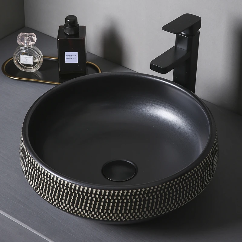 

Counter top art basin bathroom sink bowl countertop Flower Shape Ceramic wash basin bathroom sink