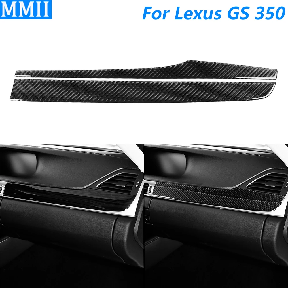 

Для Lexus GS 350 2012-2020 углеродное волокно второго пилота панель приборной панели декоративная крышка автомобильные аксессуары наклейка для украшения интерьера