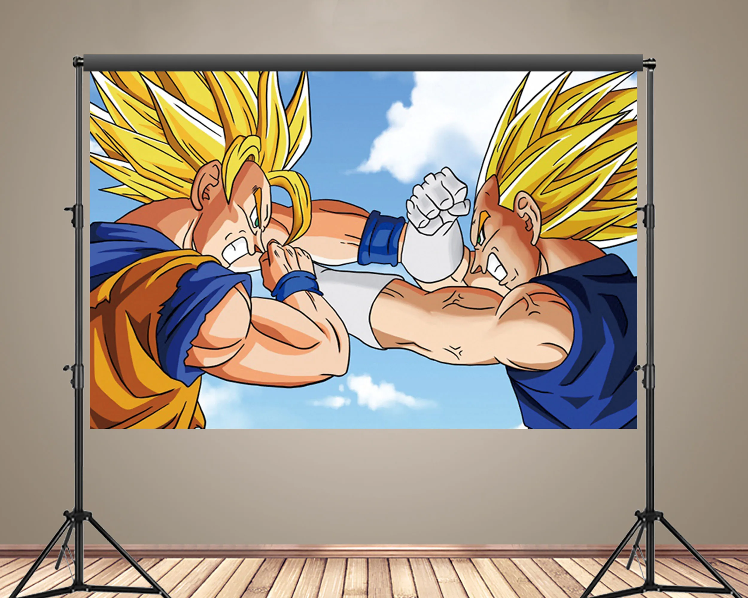 Bandai Dragon Ball Goku Fotografia Fundo, Foto Banner Props, Capa de fundo para crianças, Decoração de aniversário, Baby Shower, Meninos