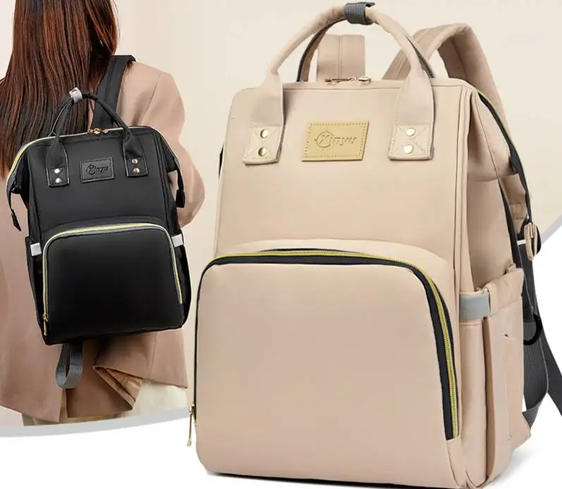 Fashionable and Multifunct Mummy Bag Large Capacity Storage Backpack Baby Bottle Insulation Storage Bag Diaper Organize Backpack