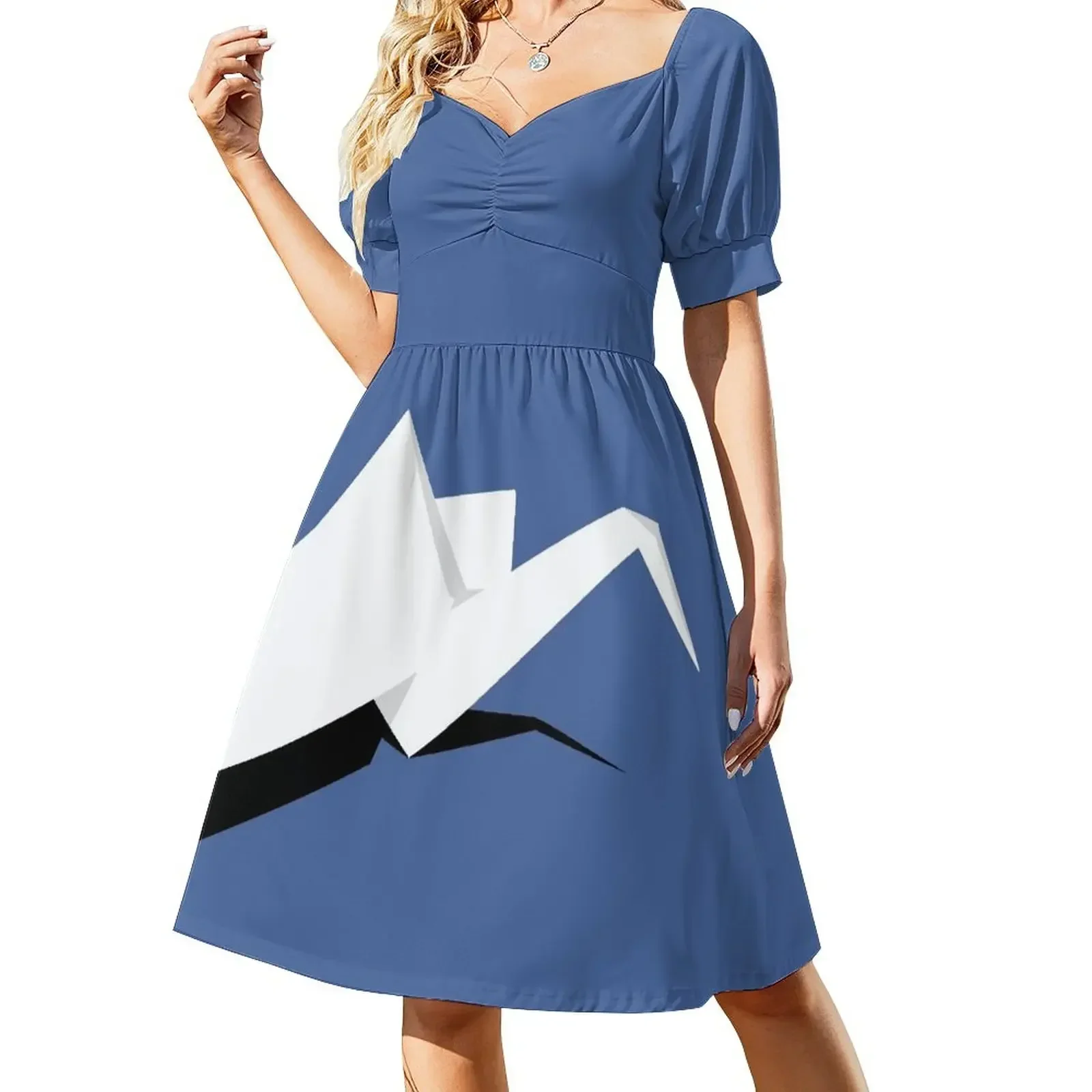 

Paper Crane Short-Sleeved Dress dress for women Summer skirt evening dresses ladies Dress
