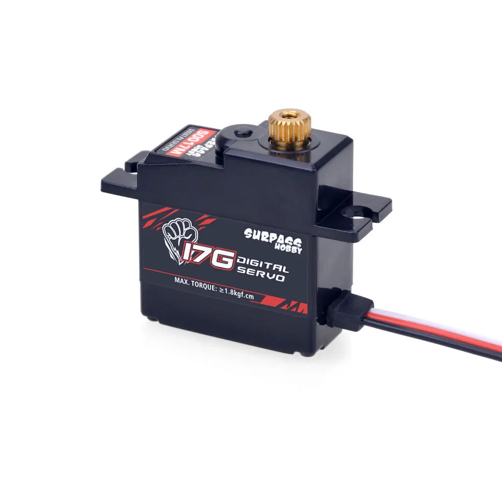 SURPASS Hobby 17g Micro Mini Servo S0017M Getriebe 1,8 kg Drehmoment Digital Servo für 1/16 1/18 RC Auto Hubschrauber Flugzeug und Boot