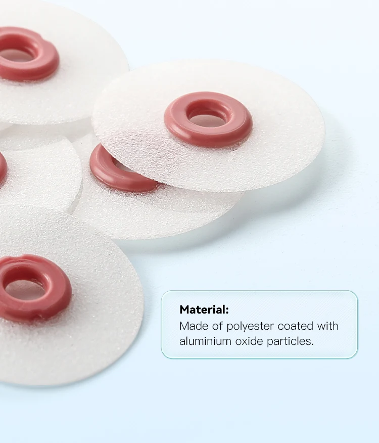 3 Boxen AZDENT Dental-Polierscheiben, transluzent, Durchmesser 12,5 mm, mit Aluminiumoxidpartikeln, 1 Stück Dorn, Zahnmedizin-Werkzeug – Detail 4