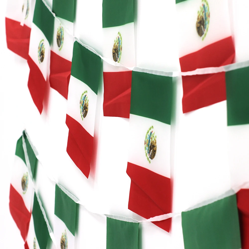 Mexico Flags Mexican bunting 14x21cm/ 20x30cm 24pcs Pennant String Banner Buntings Festival Party Holiday
