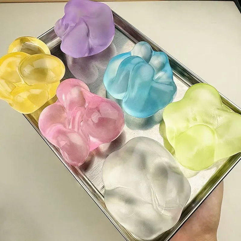 Plastic-soft coconut oil extrusion toy, plastic pressure ball, plant oil leisure toy, interesting stress-relieving sensory toy