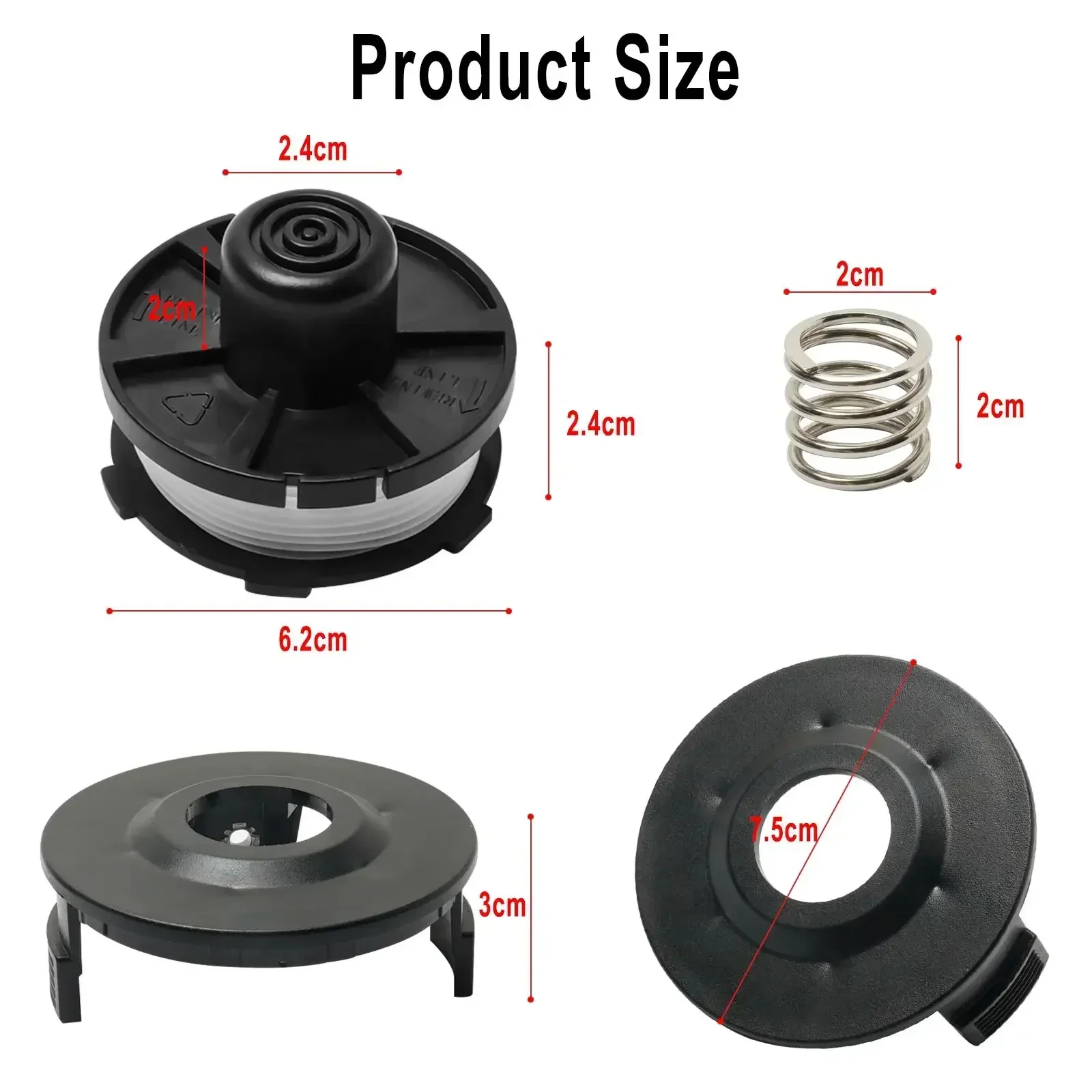 Spool Cap Trimmer Head BUR181 DUR141 DUR141Z DUR181Z For Makita String Trimmer With Spring 195858-1 Accessories