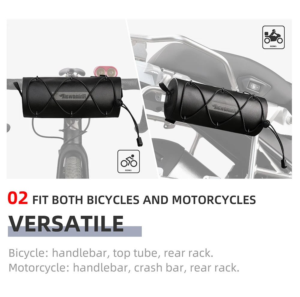 Rhino walk Fahrrad lenker tasche 1,9 l wasserdichte Bick Front Tube Bag Outdoor Rennrad Packt asche neu – Detail 7