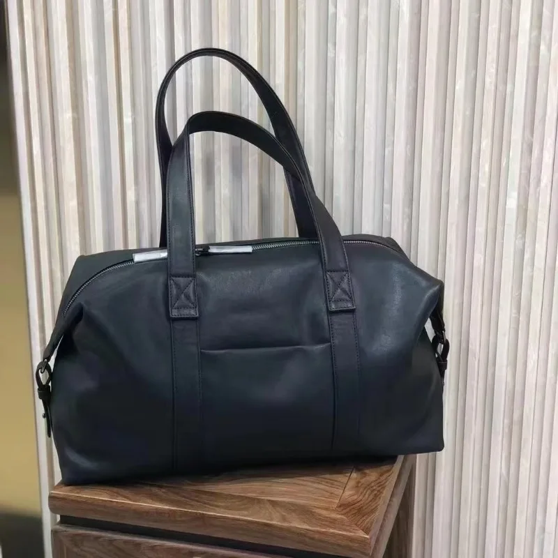 Vegetable Tanned Leather Men's Travel Travel Luggage Top Cowhide Large Weekend Luggage Carry-on Luggage