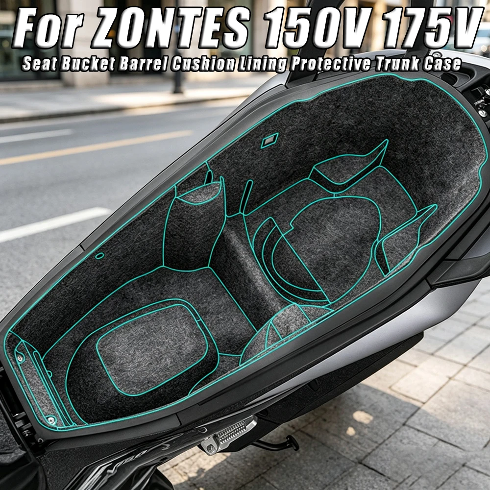 Motorcycle Seat Bucket Barrel Cushion Lining Protective Trunk Case Inner Pad Storage Box Mat For ZONTES 150V 175V 150 175 V