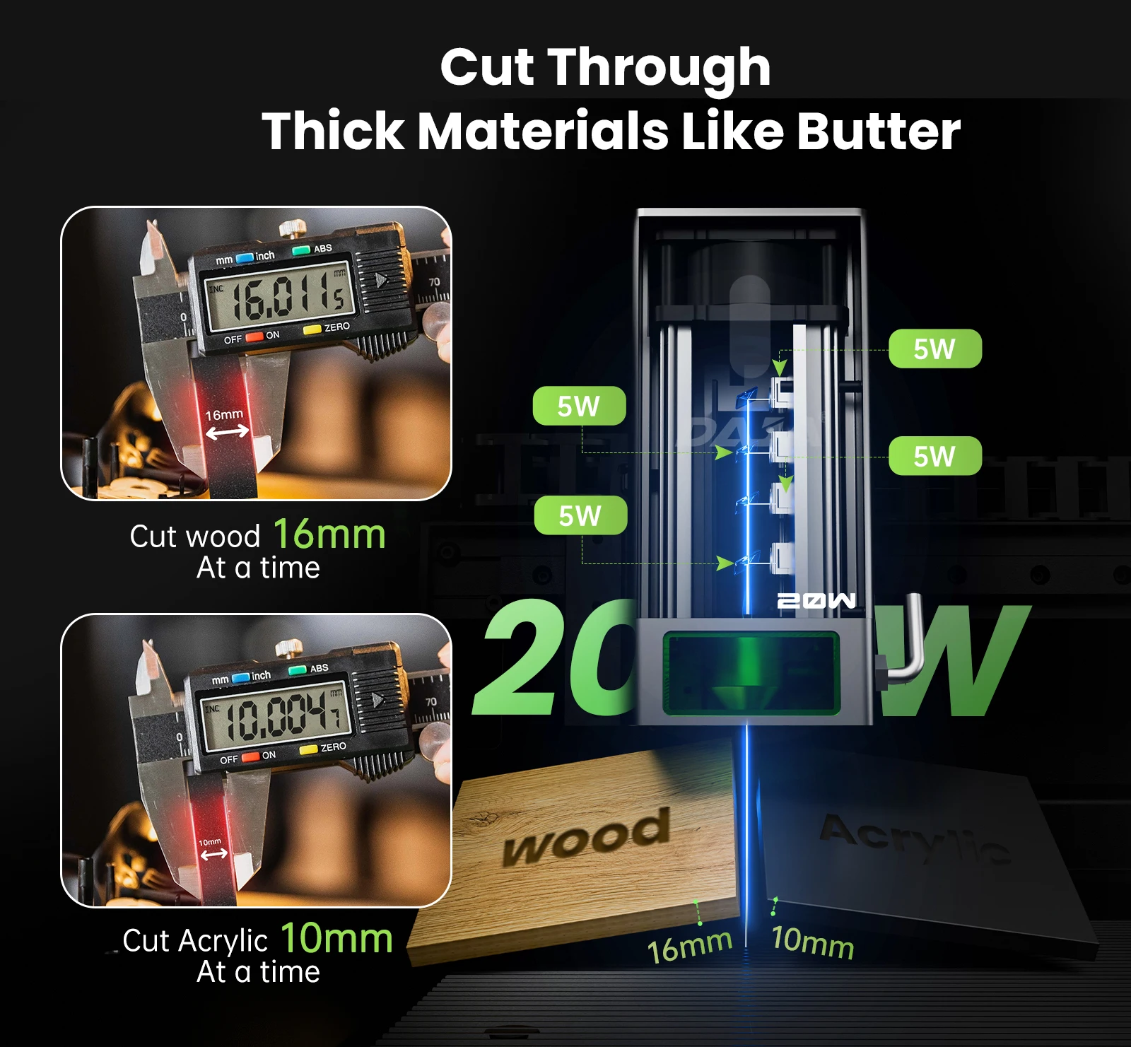 DAJA A8 Laser Cutter Engraver High precision Business Efficient Laser Engraving Machine for Metal Wood Acrylic Glass leather