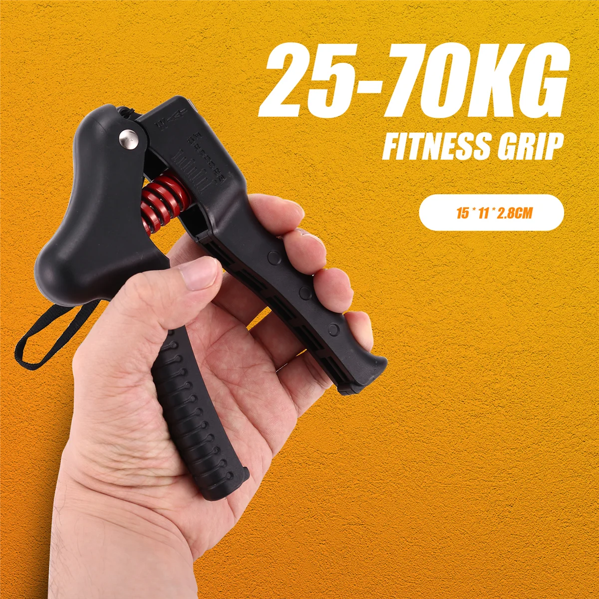 L68A25-70Kg Adjustable Heavy Hand Grip Fitness Hand Exerciser Wrist Increase Strength Spring Finger Pinch Carpal Expander