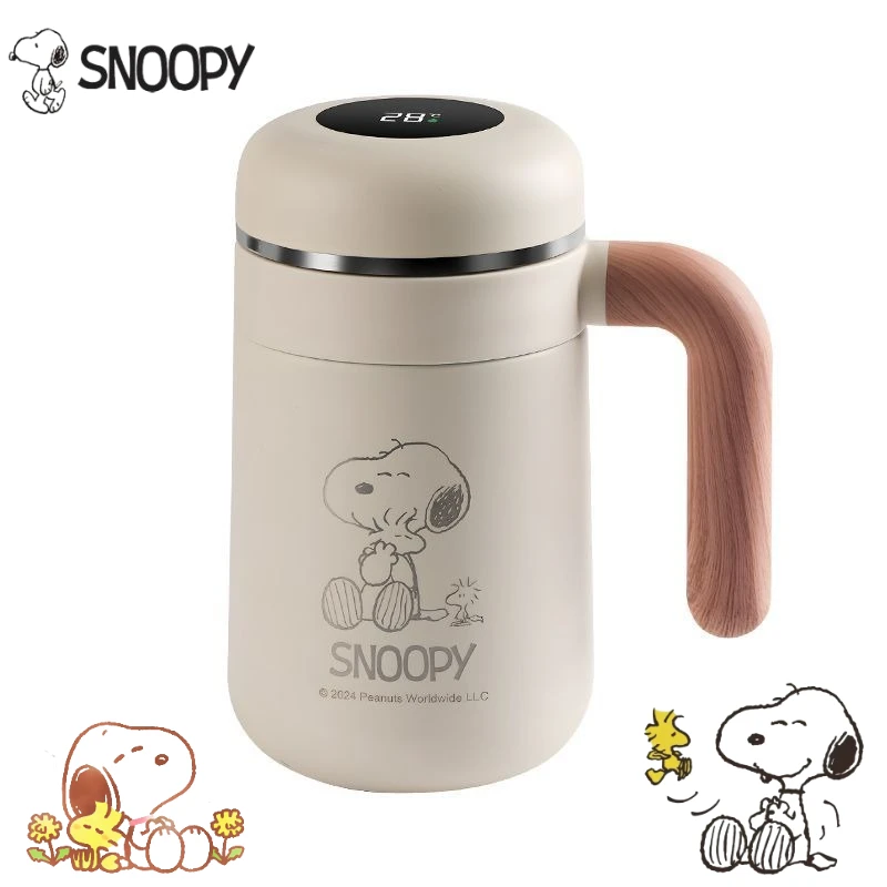 Taza Termo bonita de dibujos animados de Snoopy, personalidad creativa, estudiantes masculinos y femeninos, hogar, oficina, leche, jugo, taza de café, regalo al por mayor