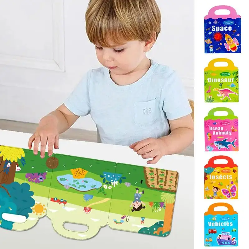 

Reusable Sticker Book Preschool Learning Activities Busy Book Preschool Kids Learning Toys Board Montessori Toy For Toddler