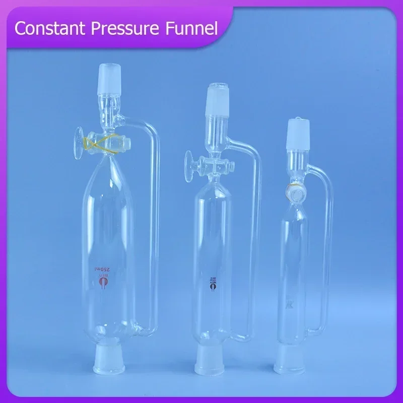 60/125/250/500ml Constant Cylindrical shape separating funnel/Constant pressure drop funnel with stopper