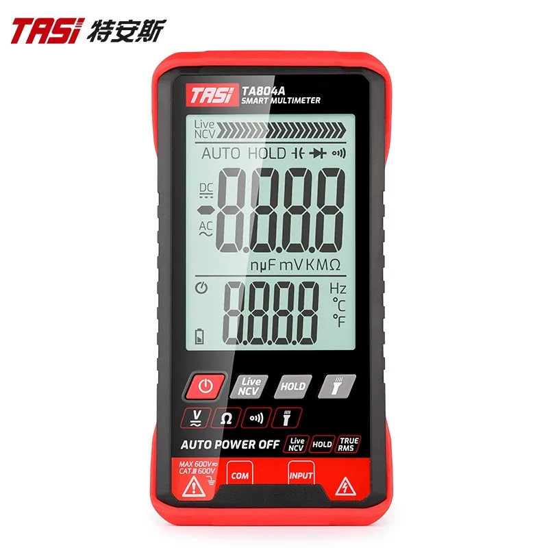 

LED IndicatorTASI TA804A Smart Digital Multimeter Best Seller with 6000 Counts Large Screen Automatic Display High-Precision