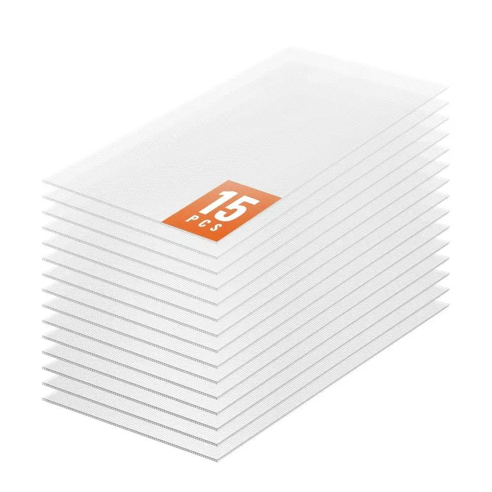 

15-Pack Polycarbonate Greenhouse Panels 2' x 4' x 0.24'' Roof Sheets