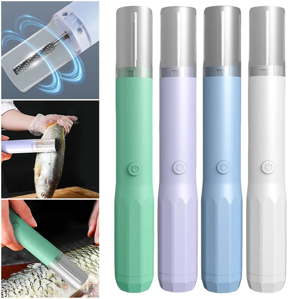 

Electric Fish Scaler Rechargeable Cordless Fish Scaler Waterproof Fish Scraper for Chef and Home Cooks Fish Cleaning Tools