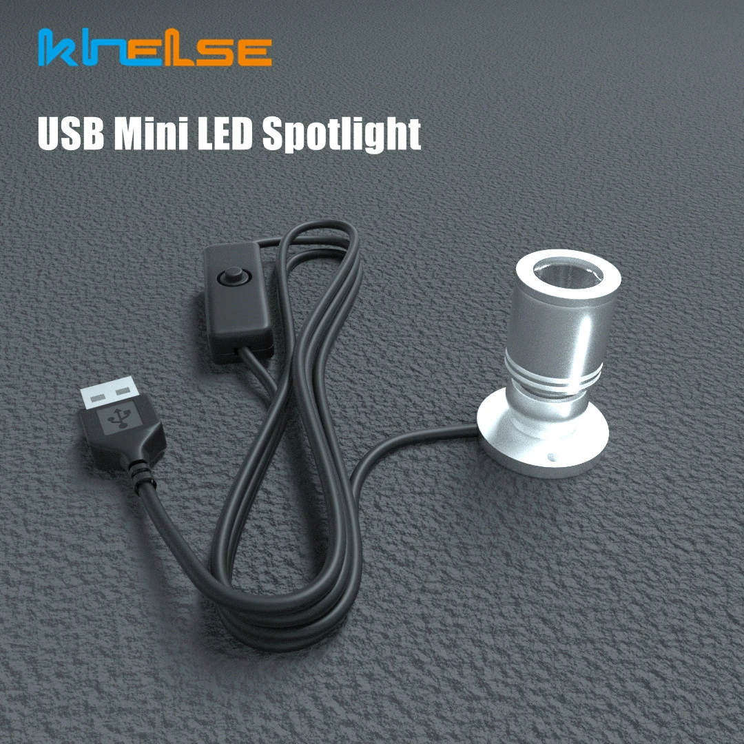 LED USB DC5V światło punktowe przenośny regulowany Mini reflektor 1W 3W gablota do biżuterii zestaw lampa szafka do wina z przełącznikiem