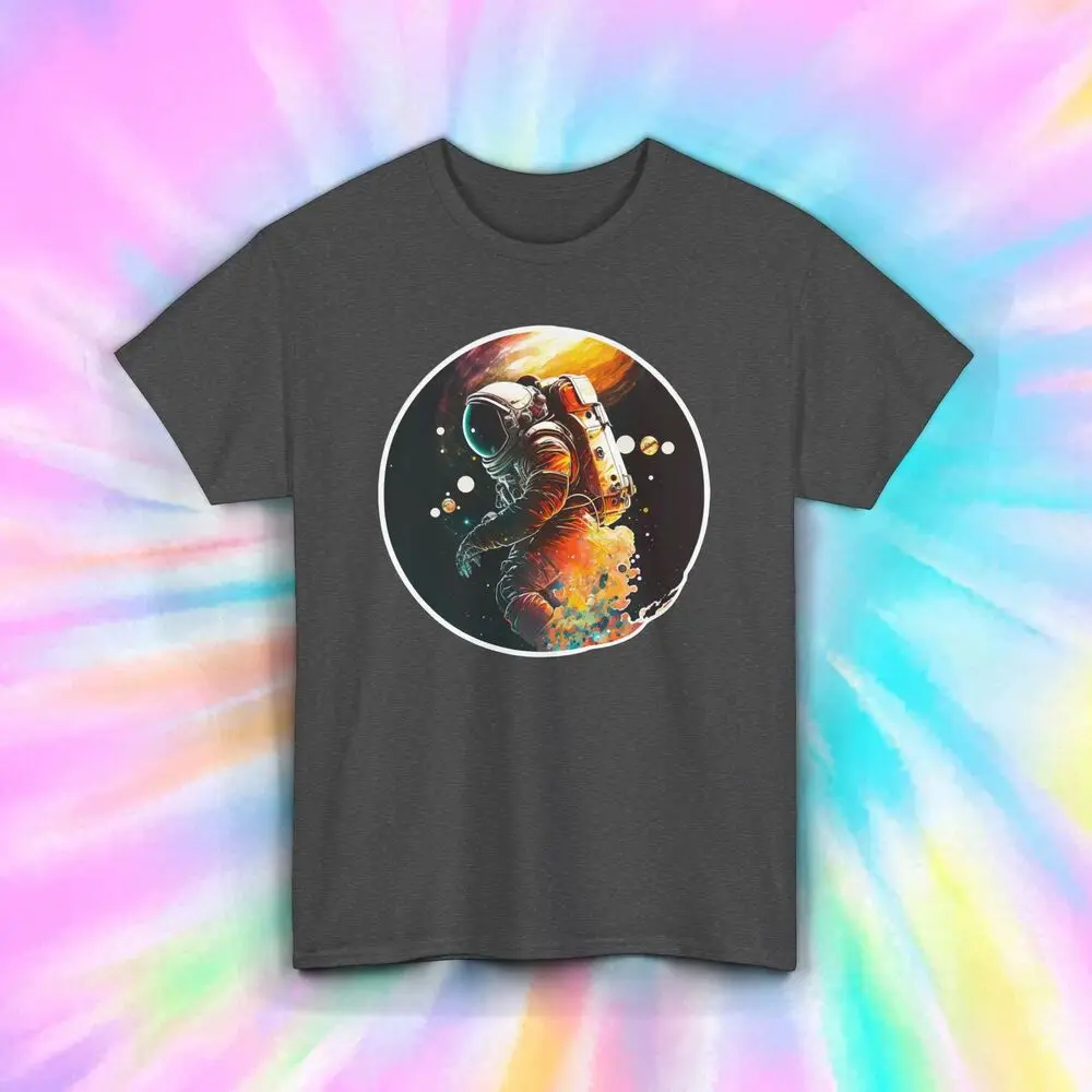 Astronaut Space T-Shirt | Colorful Galaxy Adventure Graphic Tee | S-5XL