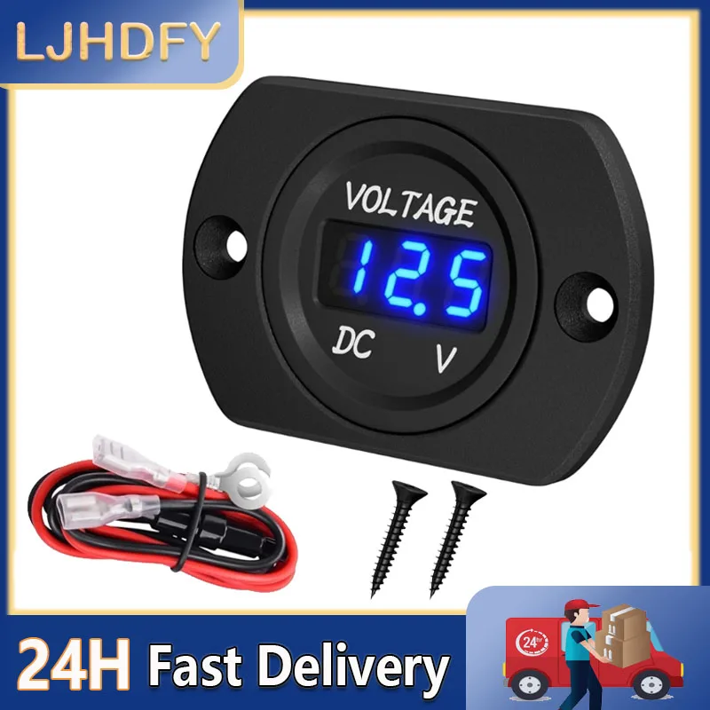 High Visibility Color LED Display Meter Waterproof & Strong Construction Monitor for 12V/24V Vehicles