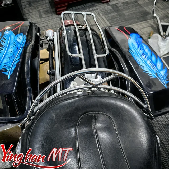 Dla harley softail flstn deluxe heritage Classic springer Fat boy 00-17 Zestaw szyn do mocowania fotelika motocyklowego Naprawiono na tylny błotnik