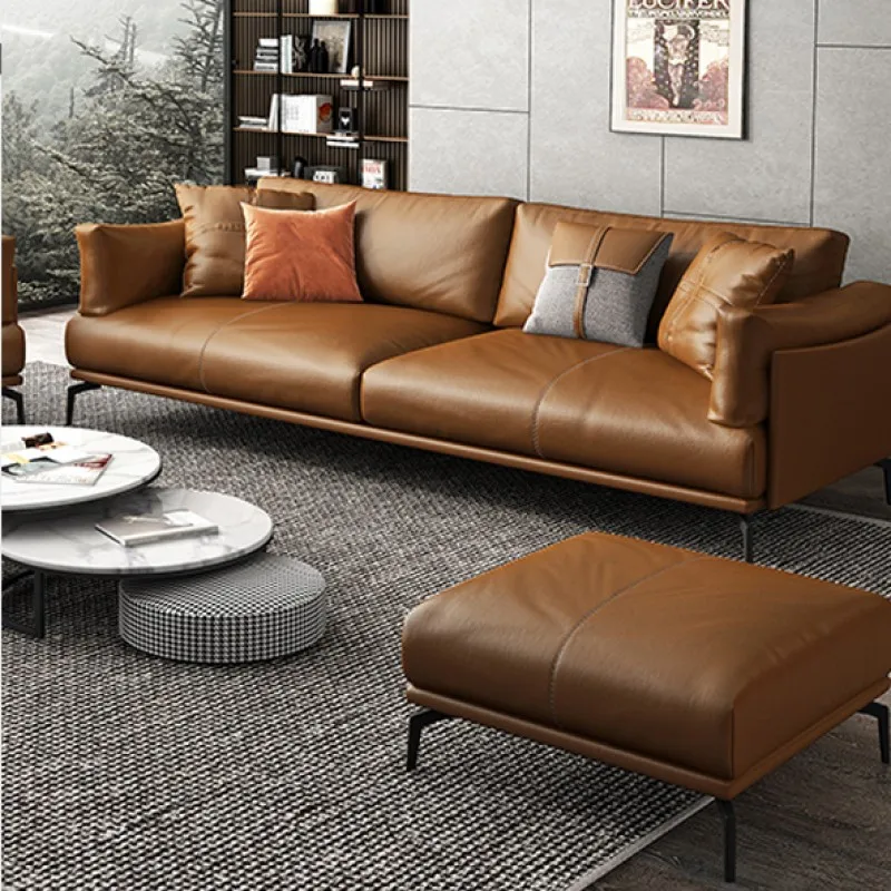 Light Luxury European Style Office Furniture Office Sofa Guangzhou Mingmeng Trend Style Modular Sofas Sofa Leather Set