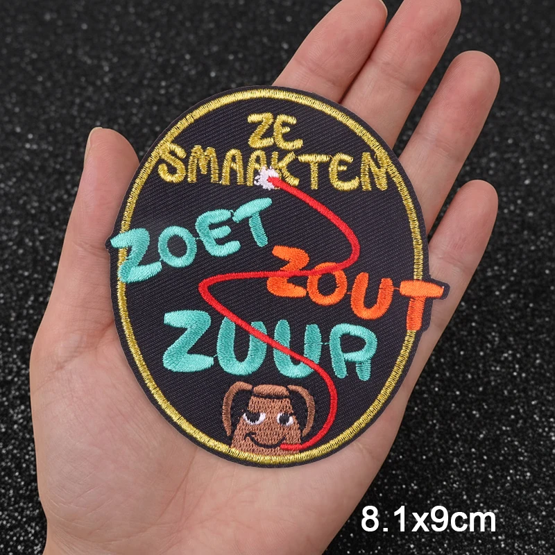 Oeteldonk embleem strijk-op borduurwerk patch Nederlandse carnavalspatch voor kleding ex op het bier applicatie opnaaibadges STELT ME AON