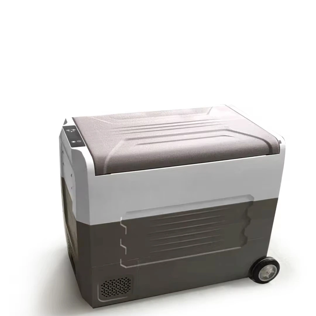 

Portable Dc 12 24v Auto Freezer Refrigerator Mini Car Fridge 35/45/55L for Camping Quantity Box Gray Power Packing