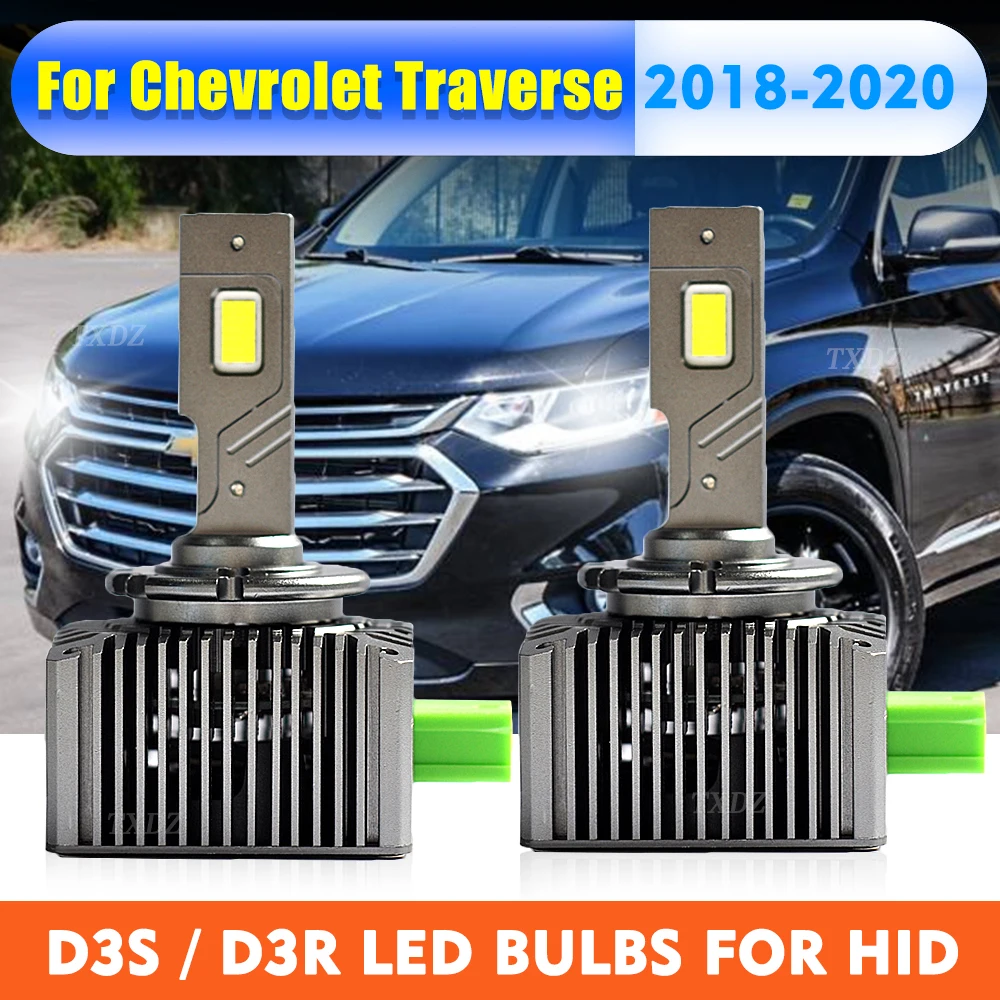 

D3S D3R LED Headlight Bulbs D3 D3C Led 6000K 55W HID Xenon Conversion Kit For 18-20 Chevrolet Traverse 13587843