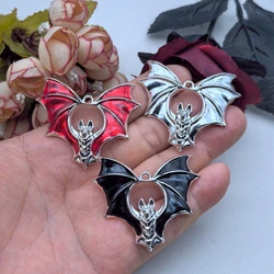 3pcs 41*49 Gothic  New Design Zinc Alloy Bat Pendants Punk Biker Animal Jewelry Accessories DIY Handmade Jewelry Making