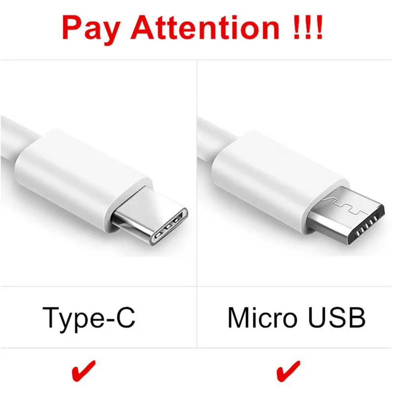 Fast Charger Adapter For Huawei P20 P10 P9 P8 Lite 2017 Y6 Y7 Prime 2018 Honor 7A 7C Pro 8 9 10 Lite Type C Micro USB Data Cable