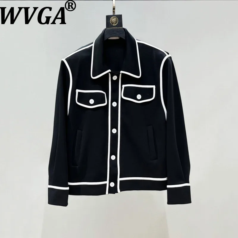 

WVGA весна осень новый мужской шикарный Ins Tide нишевый дизайн цветная куртка с краями элитный шикарный повседневный костюм-брюки темный блейзер W12085