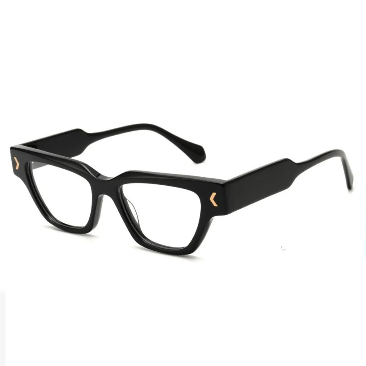 

Acetate Glasses Frame Color-blocked Vintage Resin Presbyopic Eyeglass Hand Made Glasses Frames Thick Eyewear