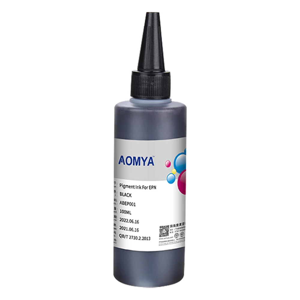 Aomya 600ML Universal Pigment Ink for Epson Inkjet Printers All Models Waterproof Vivid 6 Colors Printing Photo ink Refill kit