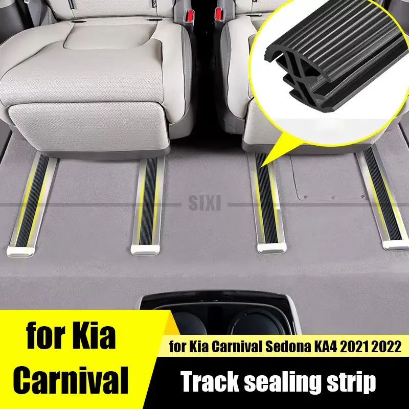 For Kia Carnival Sedona KA4 2021 2022 2023 middle row seat track sealing strip rubber seal car sealing strip seat track