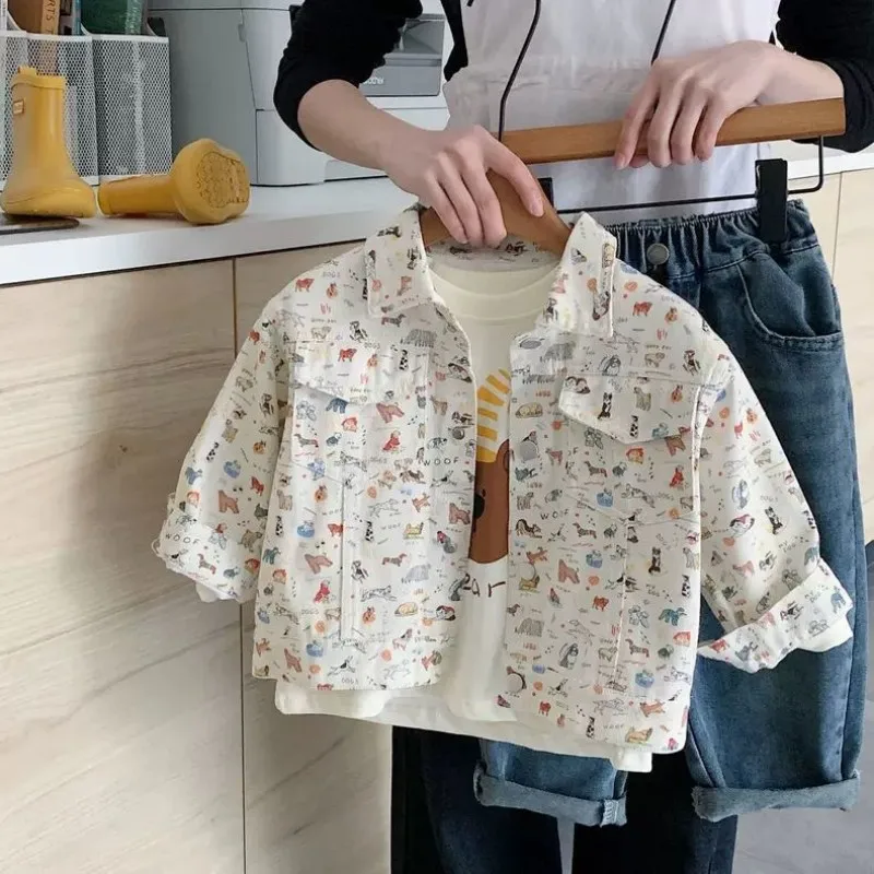 

Boys' Coat Spring and Autumn New Style Western Fashion Children's Clothing Trendy Fashion Children's Jacket Top