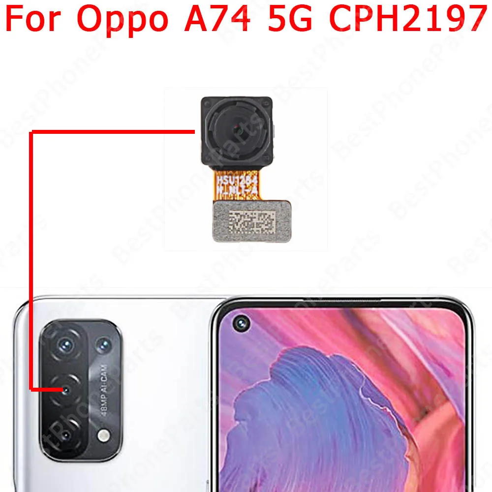 Front Big Back View Selfie Rear Facing Camera Module For OPPO A71 A72 A73 A74 Replacement Repair Spare Parts Flex Cable