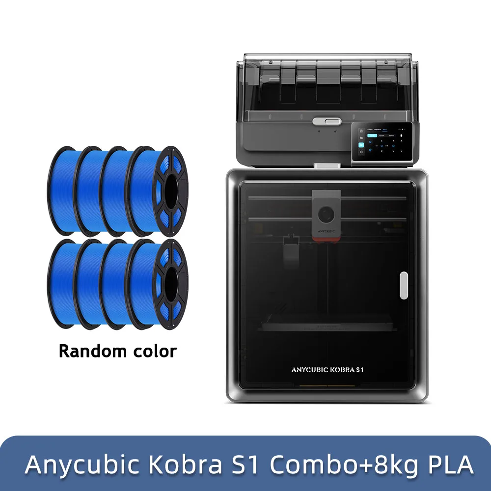 Anycubic Kobra S1 Combo Meerkleurige 3D-printer Hoge precisiekern XY Stabiele structuur Ultrastille maximale snelheid 600 mm/s 3D-printer