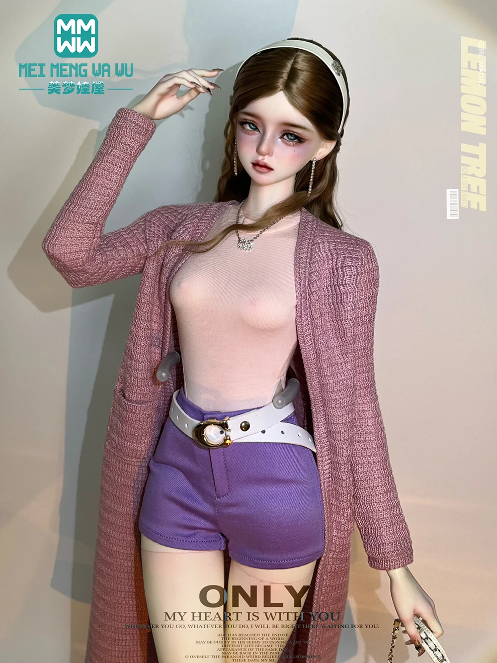 58-63 cm 1/3 BJD Pop Kleding Speelgoed Kogelgewricht Pop Modieuze lange vest Cadeau voor Meisjes