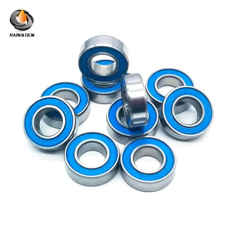 10PCS MR63RS ABEC-7 Ball Bearings 3x6x2.5 mm Hobby Electric RC Car Truck MR63 RS 2RS Bearing MR63-2RS Blue Sealed