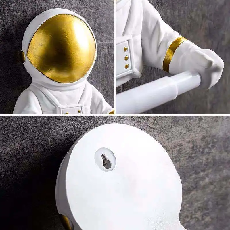 Supporto per fazzoletti di astronauta creativo nordico, ripiano per rotolo di carta igienica per astronauta creativo