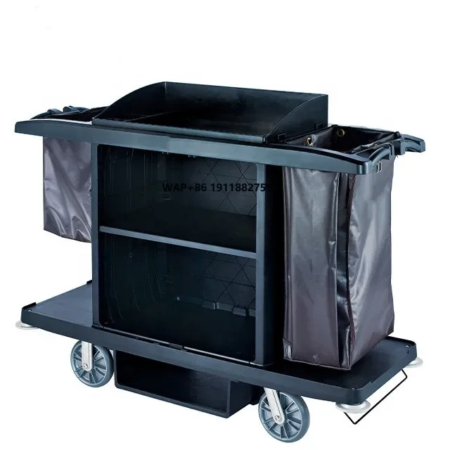 

Высококачественная пластиковая тележка для уборки в отелях, для горничных и сервисных служб