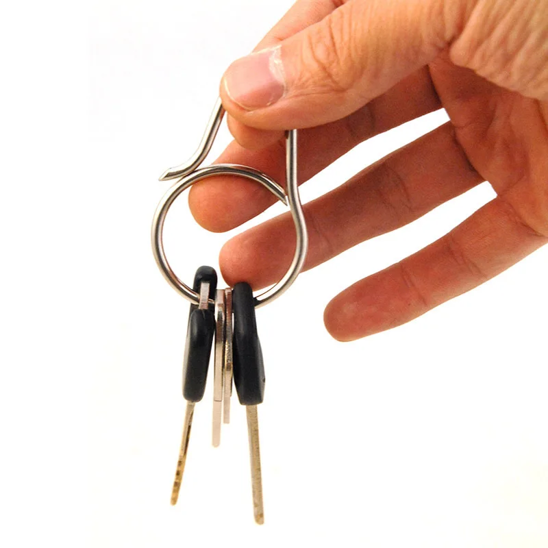 Titanium Alloy Quick Release Keychain Clip, Detachable Car Key Holder Anti‑Loss Belt Key Organizer, Gift for Men