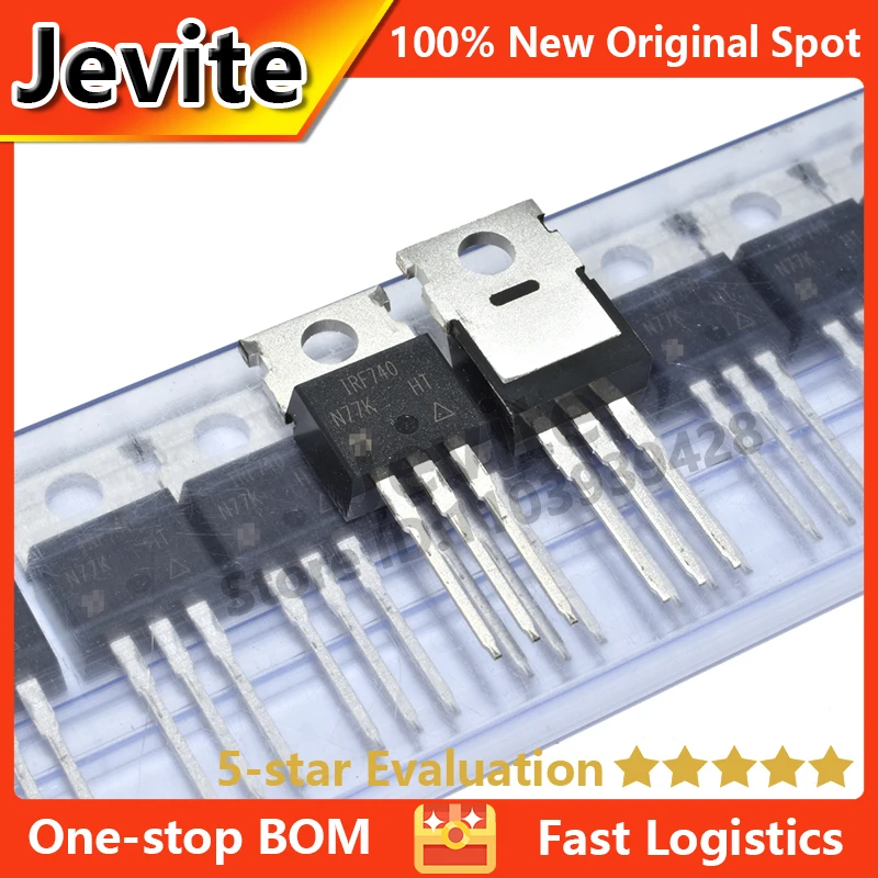 

Jevite 100% New Original electronics Controller IRF740 IRF740PBF 400V 10A TO-220 MOSFET Transistor