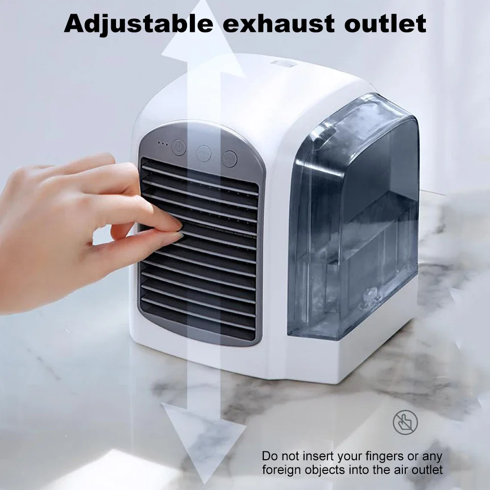 Water-Cooled Air Conditioner Personal Mini Air Cooler 3 Gear Air Cooling Machine 380ml Tank Mini Air Conditioner for Home Office view 2