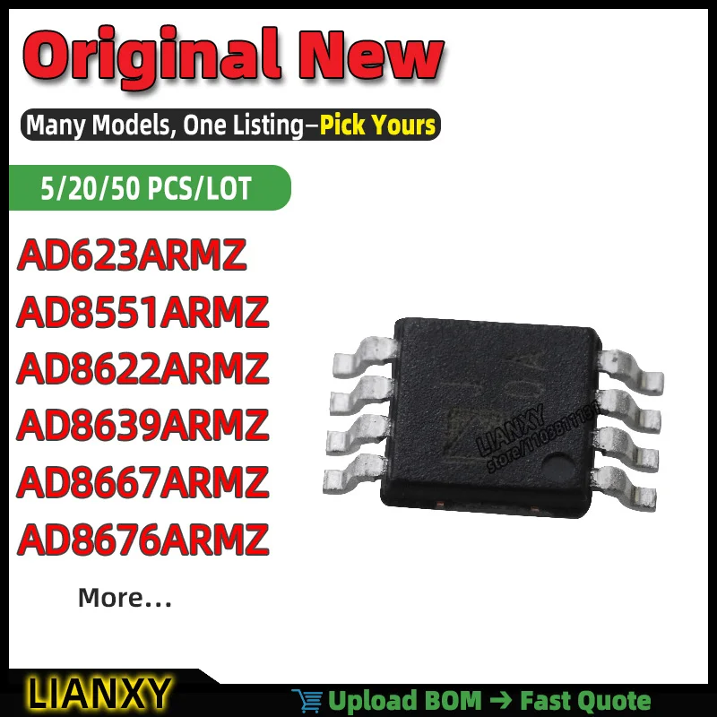 AD8622ARMZ AD623ARMZ AD8676ARMZ AD8639ARMZ AD8551ARMZ AD8667ARMZ MSOP-8 OPERATIONAL AMPLIFIER New Original