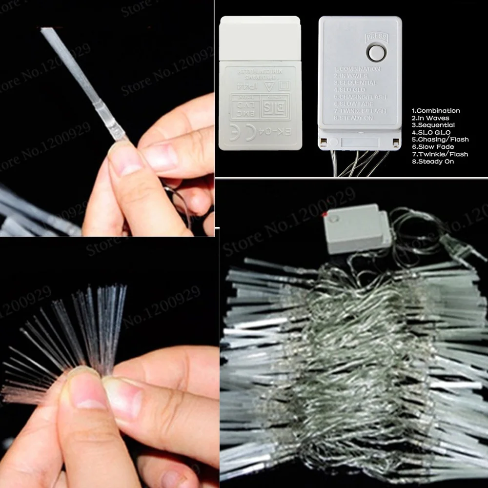 Optical Fiber Firefly LED String 10M 100LED Outdoor String Fairy Lights Holiday Bedroom Home Party Christmas Tree