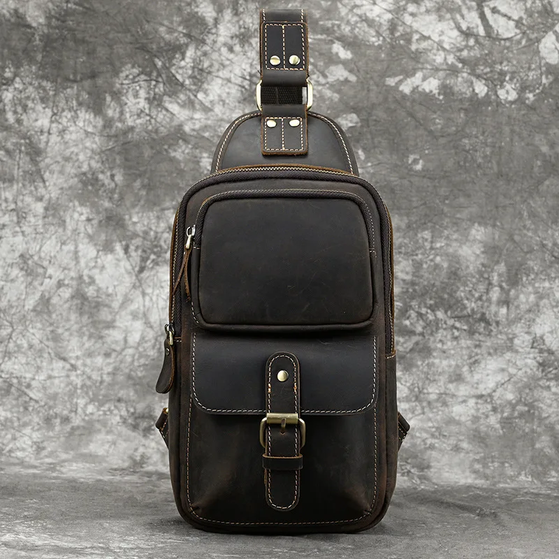 

New chest bag, men's casual diagonal cross bag, simple shoulder bag, commuting outdoor bag