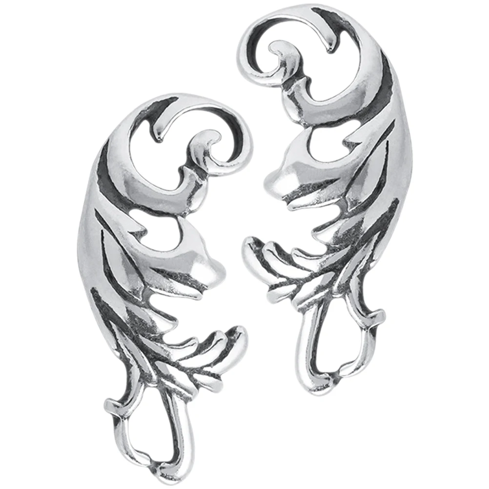 

Retro Flower Earrings Cuffs Climbers for Women Dangling Minimalist Tiny Women's Crawler Small