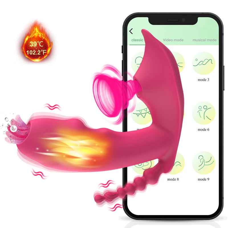 3 IN 1 Bluetooth APP Dildo Vibrator Heating Female Masturbator Vacuum Vagina Clitoris Suck Stimulator Adult Sex Toys for Women